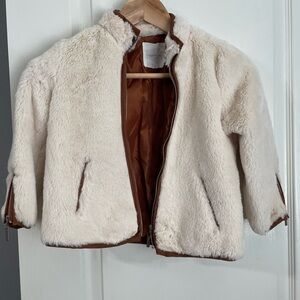 Cozy Cream Fur Kids Jacket